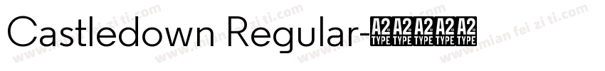 Castledown Regular字体转换